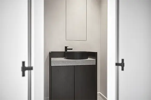 Clsoe up integrated bathroom - Ghent, Belgium