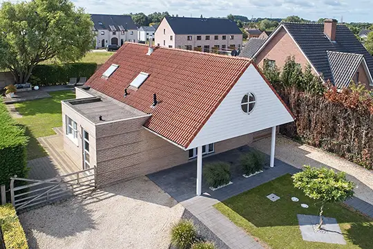 Residential house aerial photography